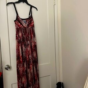 bailey blue red maxi dress size: M